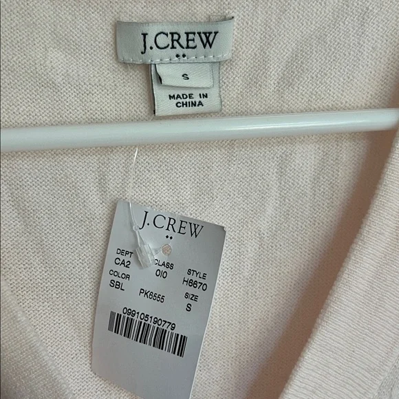 NWT J Crew Light Pink V-Neck Blouse with Tie Detail - Picture 5 of 9